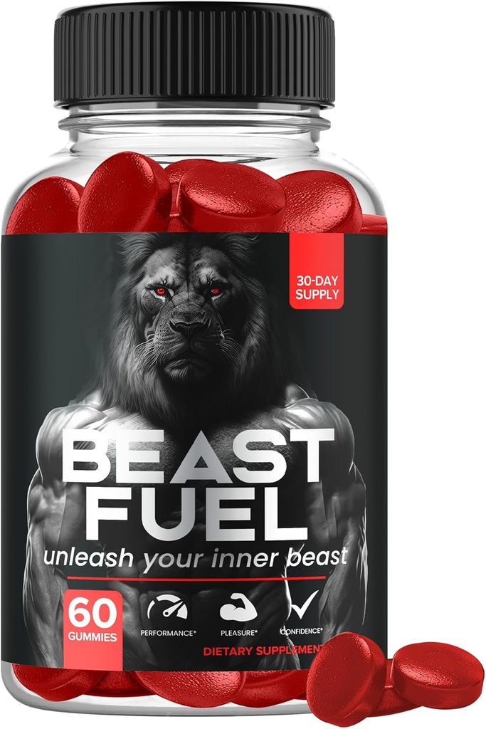 Nutravia Beast Fuel Gummies - BeastFuel Boost Supplement Performance Formel Booster (60 Gummies)