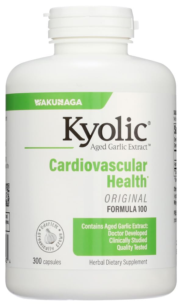 Kyolsk aged hvidløg ekstrakt - Original cardiovaskulær formel 100, høj potens 600mg, 300 caps., (Wakunaga / Kyolsk)