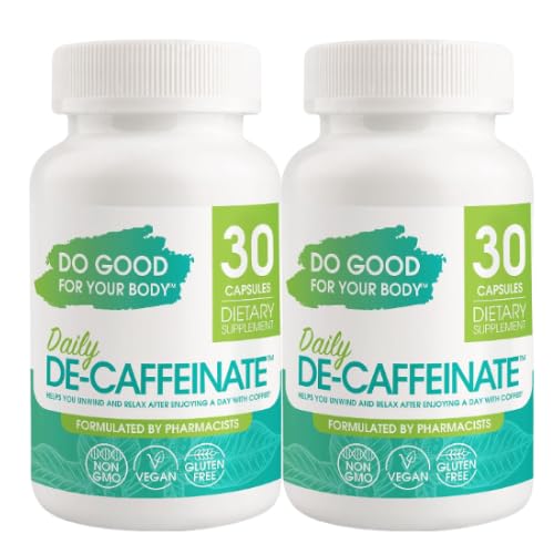 Daglig De- Coffeinate, Rutaecarpine, Natural Actioning Non-Addictive Deep Sleep Aid for Coffee, Coffein Lovers, Unwind and relax, 30 Kapsler