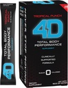 4D - Tropical Punch 25 Unit Box- Vitamin & Energy Powder Pakninger - Zero Calories & Sugars - Gluten Free, Non- GMO, Keto & Vegan Friendly