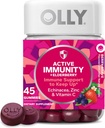 OLLY Immunity Gummy, immunstøtte, hyldebær, zink, C-vitamin, tillæg, berry flavor, 15 dages forsyning - 45 greve