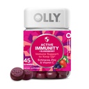 OLLY Immunity Gummy, immunstøtte, hyldebær, zink, C-vitamin, tillæg, berry flavor, 15 dages forsyning - 45 greve