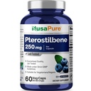 NusaPure Pterostilben 250 mg per Veggie Caps, 60 Greve (non-GMO, Vegan)