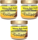 Salcoll Collagen - 100% Natural Bioactive Marine Collagen Powder - Unflavored, Kosher, kan hjælpe ben, fælles, hud, hår sundhed, 3 Pack, tre måneder Supply