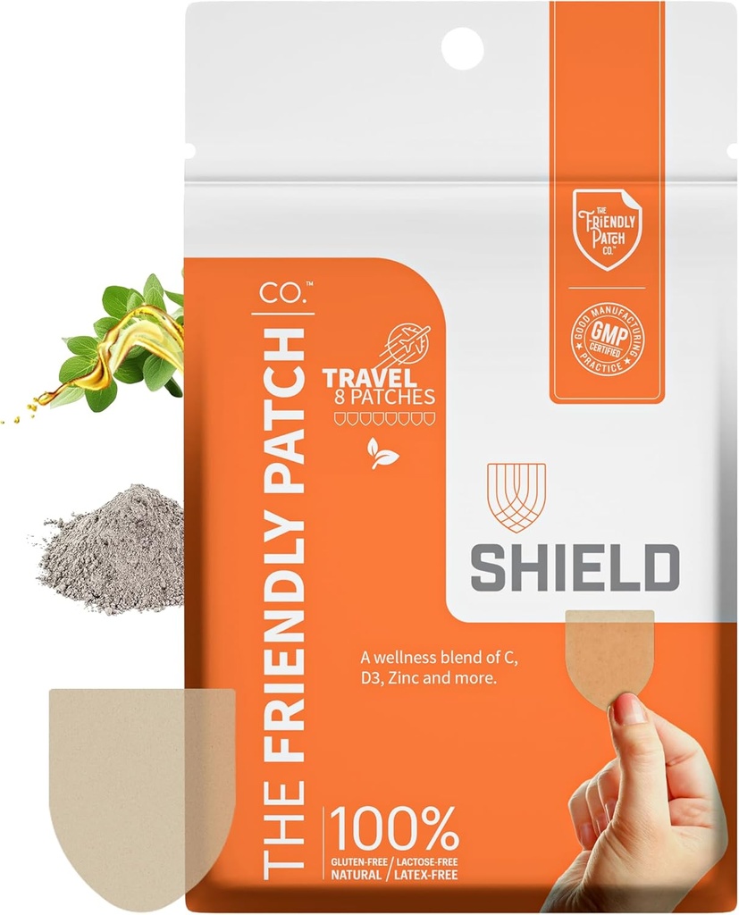 The Friendly Patch Shield Patch - Wellness Patches Travel 8 Pack