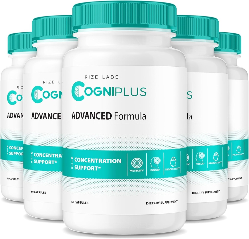 rize laboratorier Cogni Plus kapsler - Daily Focus Support Formel med en balanceret Blend for Clarity, Memory, og Alerness Measures 124; Easy- to- Take Pills for Lifestyle Support - pakke med 5 (300 Kapsler)