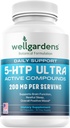 100% Pure 200 MG 5- HTP Ultra for sund søvn og følelse af velvære - Support Mood, Stress, Sleep - 5htp Supplement med calcium - 60 5HTP 200mg kapsler, 30 Servere