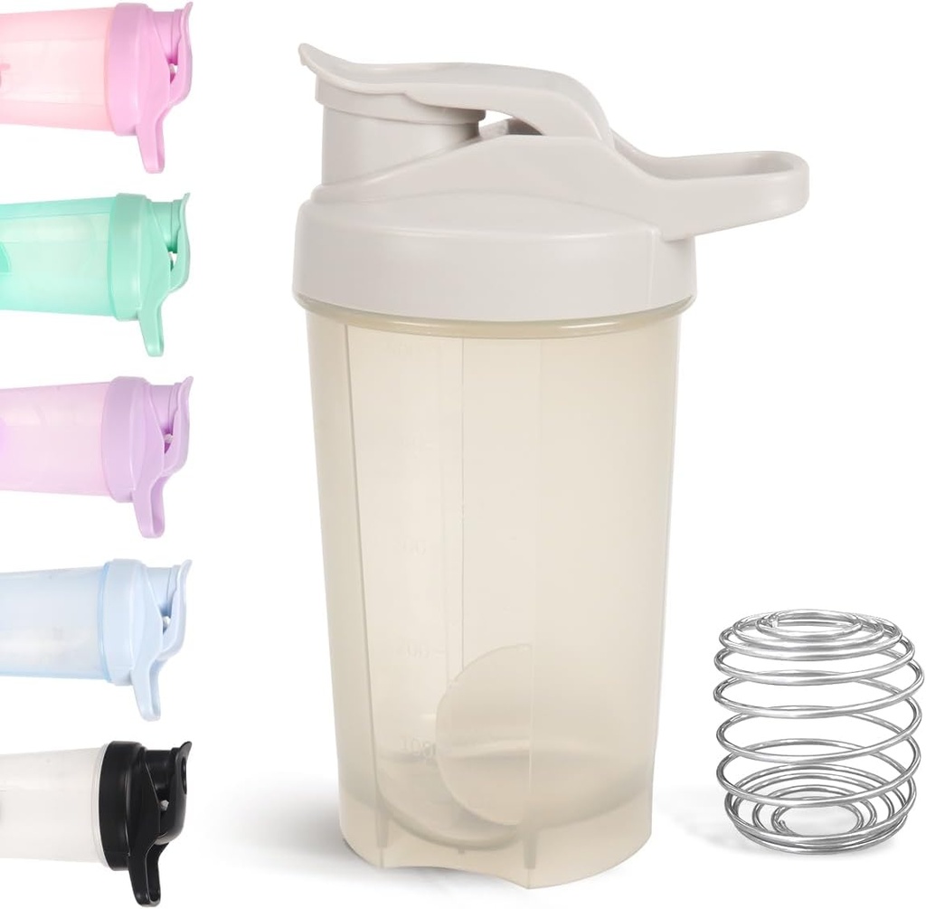 D.Y.A 16oz Shaker Bottle Leak Bevis Sports Shaker Cups for Protein Shakes Ryst flaske til pre workout og rejse til at gå BPA gratis & let ren protein shaker flaske, Grey