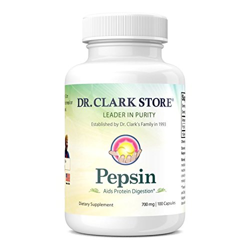 Dr. Clark Pepsin Supplement, 700mg, 100 Gelatine kapsler