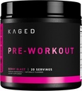 Kaged Original Pre Workout Pulver • 124; Berry Blast • 124; Pre-Workout med Creatin, Beta Alanine, L- Citrullin, BCAAs • 124; 274 mg Organisk Koffein • 124; Pre-Kosttilskud til mænd og kvinder • 124; 20 Servering