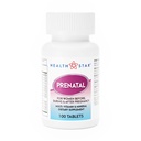 GeriCare Prenatal Multivitamin af HealthStar for sund mor og baby - Folate + C-vitamin + D-vitamin + Iron + Calcium + B12- 100 Tabletter