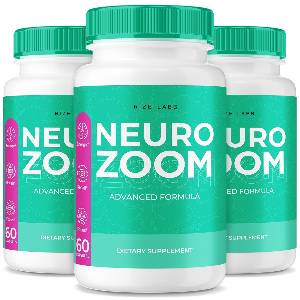 (3 Pack) Neuro Zoom Supplement, Neuro Zoom Organic Memory Supporting Formula, Neuro Zoom to Reduce The Negative Effects of Brain Fog, Neuro Zoom Used to Boost Memory, NeuroZoom Reviews (180 Capsules)