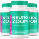 (3 Pack) Neuro Zoom Supplement, Neuro Zoom Organic Memory Supporting Formel, Neuro Zoom til at reducere de negative virkninger af Brain Fog, Neuro Zoom bruges til Boost Memory, NeuroZoom anmeldelser (180 kapsler)