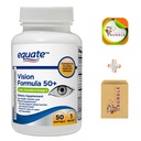 Equate Vision Formula 50 + Soft Gels Dietary Supplement - 50 Count + CreativeAndBundle Sticker