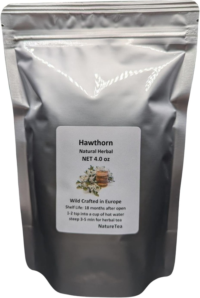 Hawthorn - Crataegus laevigata Loose Leaf & Flower C / S fra 100% Nature (8 oz)