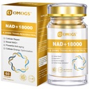 OMOGS NAD + 300 mg + Trans- Resveratrol 200 mg, Pure NAD supplement, Max Absorption, Boosting supplement til DNA reparation, sund aldring, cellulær energi og lang levetid, 60 kapsler