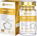 OMOGS NAD + 300 mg + Trans- Resveratrol 200 mg, Pure NAD supplement, Max Absorption, Boosting supplement til DNA reparation, sund aldring, cellulær energi og lang levetid, 60 kapsler