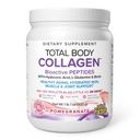 Naturlige faktorer i alt Kropskollagen - Bioactive kollagen supplement til hår og negle vækst støtte - Sund hud supplement med protein, C-vitamin & mere - Pomegranat, 500 g (38 Servere)