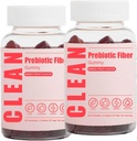 Ren Prebiotic Fiber Gummy 2Pcs, Ren Fiber Gummies, Prebiotic Fiber Gummy til mænd, Prebiotic Fiber Supplement Organic for fordøjelsesbesvær Gummies, 60 Gummies, 2 flasker
