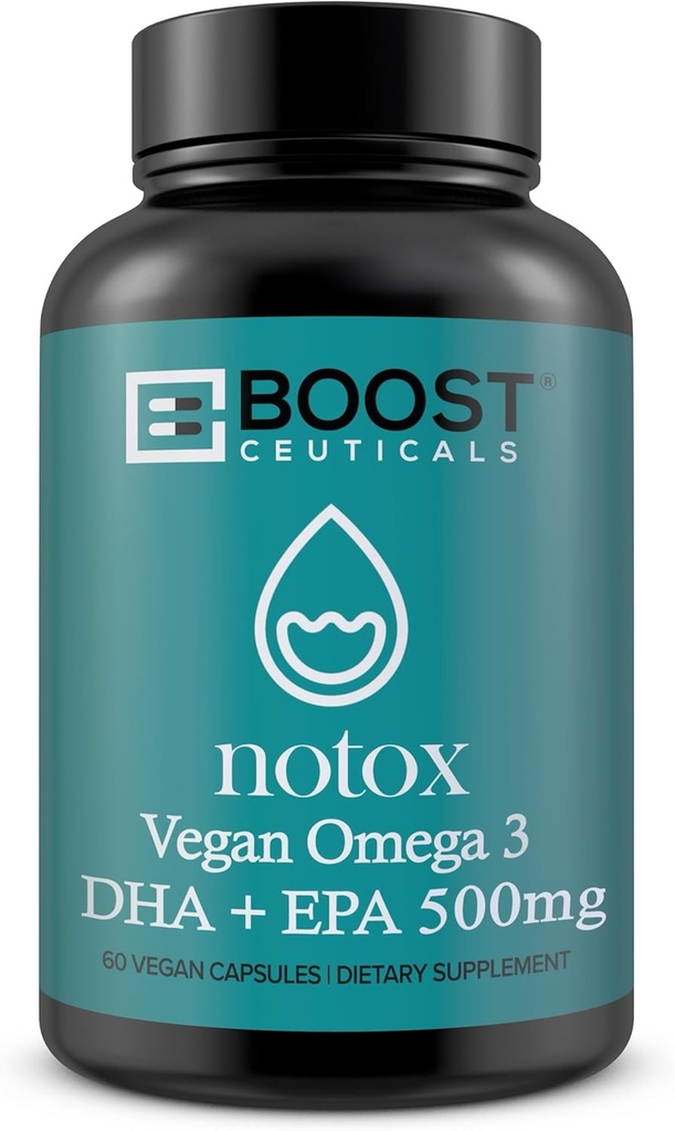 BoostCelons Vegan Omega 3 Supplement 500mg Dha Epa Vegan Softgels - Ingen Stearates Non GMO Gluten Free