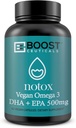 BoostCelons Vegan Omega 3 Supplement 500mg Dha Epa Vegan Softgels - Ingen Stearates Non GMO Gluten Free