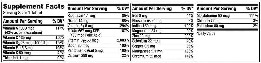 Centrum Silver Women 50 + Multivitamin, 275 tabletter Bundle med en rejse pill Organizer, 8 afdelinger Portable Pill Case, Color Khaki
