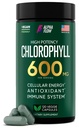 Chlorophyll kapsler 600 mg - Natural Chlorophyll piller til kvinder og mænd - Meget biotilgængelig Chlorophyll supplement for energi, immunitet, hud + intern deodorant