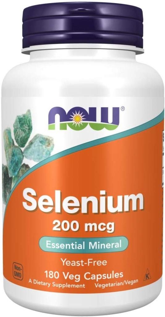 NOW Foods Selenium 200 mcg VCaps, 180 ct