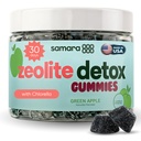 Zeolit Detox for børn og voksne, Heavy Metal Zeolite & Chlorella Detox Gummies, Alternativ til aktiverede Charcoal, Gentle Daglig Toxin Cleanse for børn og voksne, 60 Green Apple Vegan Gummies