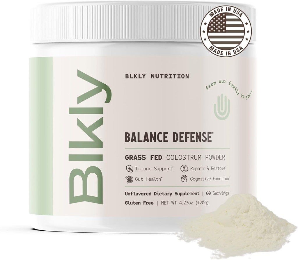 Colostrum Supplement Pulver til Gut sundhed, immunforsvar, Muscle Recovery & Wellness Note 124; Natural IgG Pure Whole Bovine Colostrum Superfood, Unflavored, 60 Servere