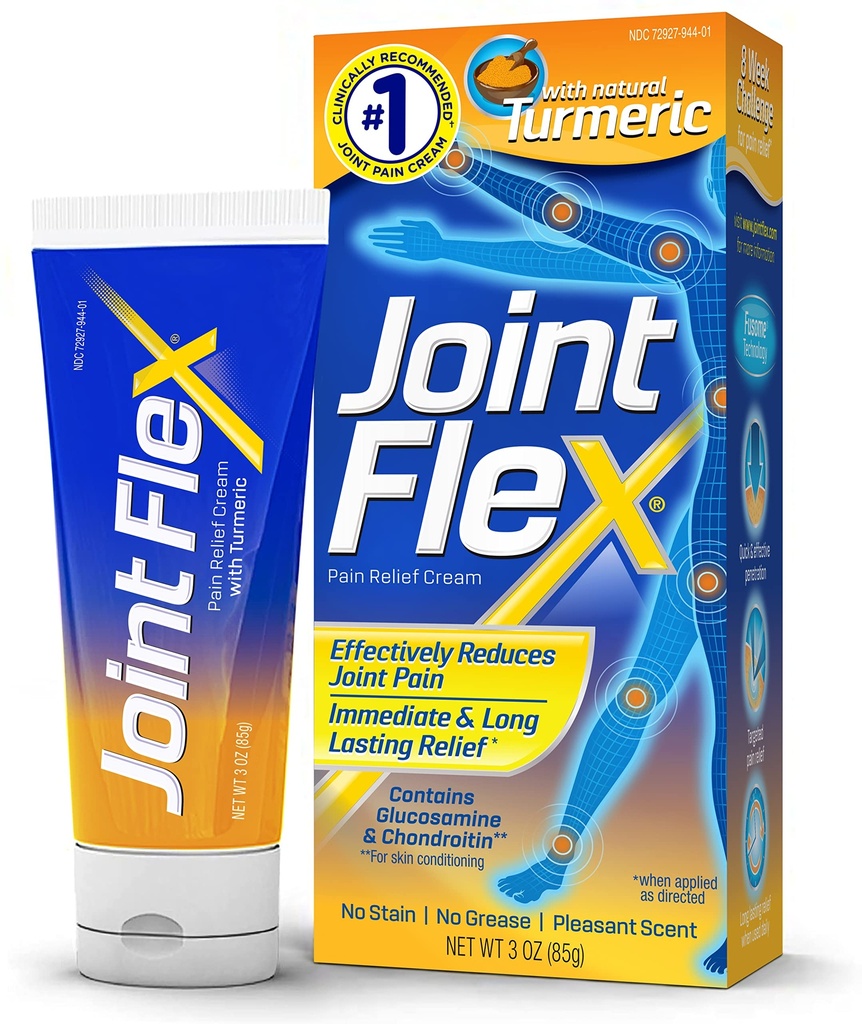 JOINTLEX smertestillende creme med gurkemeje, arthritis smertelindring, fælles smertelindring, 3 Ounce Tube