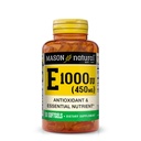 MASON NATURAL Vitamin E 450 mg (1000 IE) - Antioxidant og essentiel ernæring, sundt immunsystem, hud og øjne, helkropstillæg, 50 Softgels