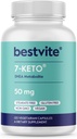 BESTVITE 7- Keto 50 mg DHEA (120 vegetariske kapsler) - Ingen stearater