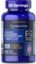 Puritan 's Pride Advanced Glucosamine Chondroitin MSM med vitamin D3 50mcg (2000 IE), Kosttilskud til fælles sundhed, 80 Servering, 160 overtrukne tabletter
