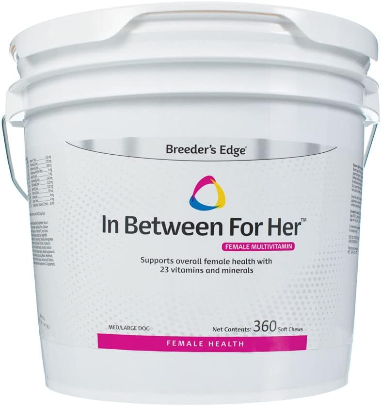 Breeder 's Edge i Mellem for hende, Daily Multivitamin for avlshunde og katte, Fylder ernæringsmæssige gaps, og støtter mødre i Mellem avl, 360 ct Medium & Large Dog