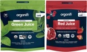 Organifi Grøn Juice og Rød Juice Bundle - 30 dages levering - Lækker, Forfriskende Økologisk superfood supplement pulver med antioxidanter til energi og stress Relief Support - Ingen GMO, Gluten, eller Soy