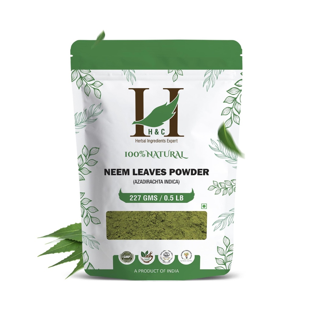 H & C Natural Neem Leaves Powder, 227 Bedste (1 / 2 LB)