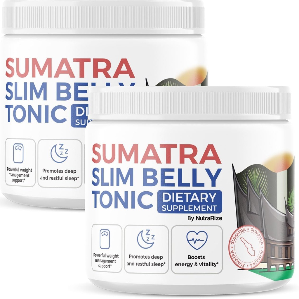 NutraRize (pakke af 2 Sumatra Slim Belly Tonic Powder - Kosttilskud, All- Natural Maximum Strength Powder, Anmeldelser