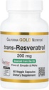 Resveratrol, 98% Pure Trans- Resveratrol, Free of Emodin & PAHs, Italiensk Sourced, 200 mg, 60 Veggie Capsules
