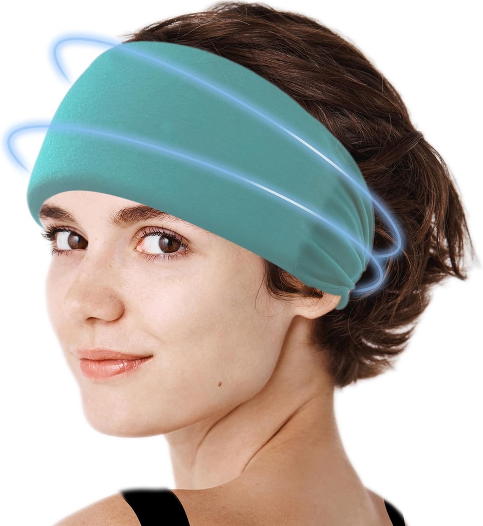 Crimmy Migræne Hovedpine Relief Cap, Cooling Gel Headband Neck Wrap Hat Mask, Lindrende Ice Pack Head Face Cold Compress for Tension Stress & Handover
