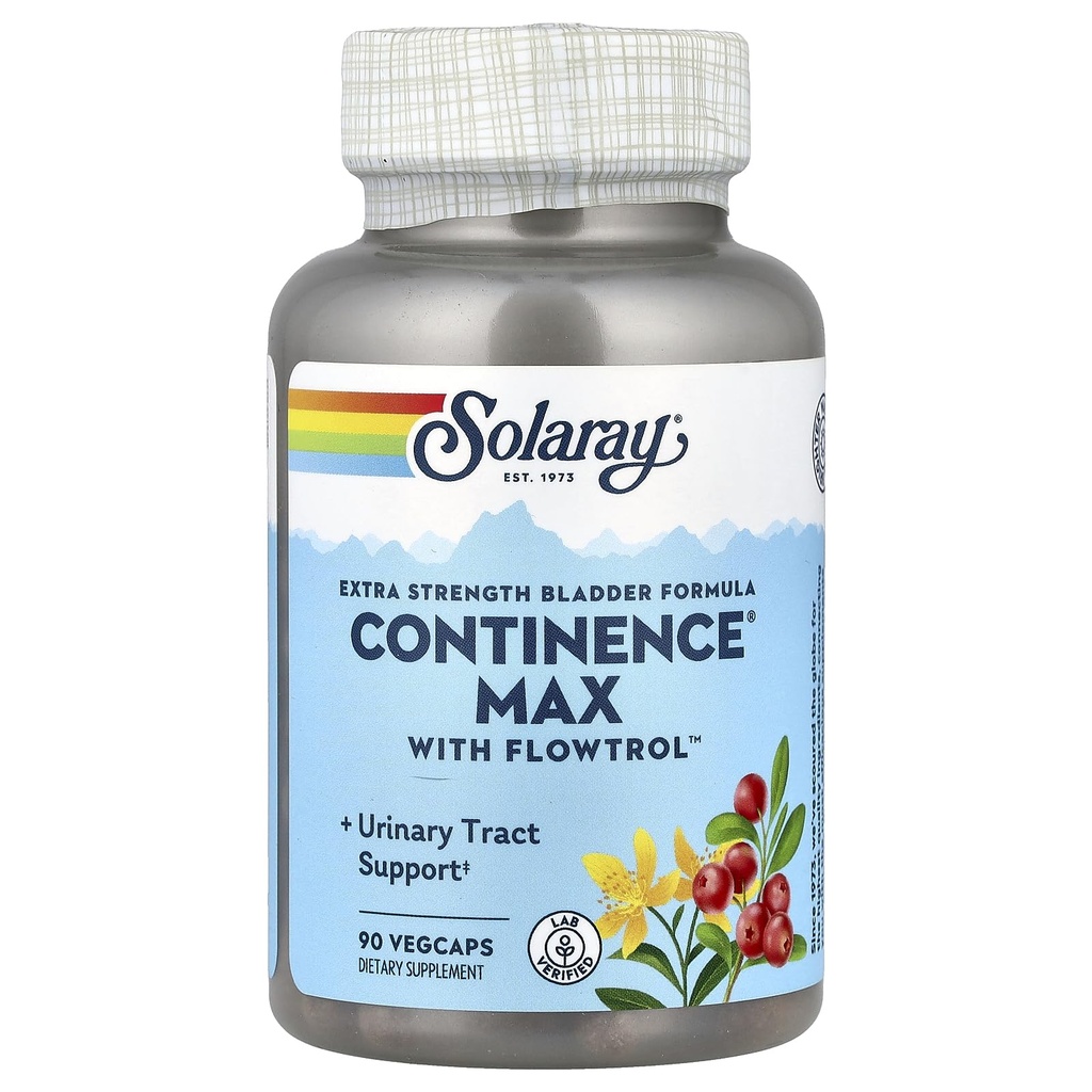 SOLARAY Continence Max w / Flowtrol, Veg Cap (Carton)