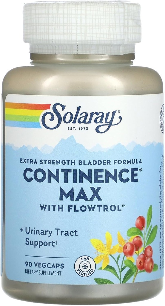 SOLARAY Continence Max w / Flowtrol, Veg Cap (Carton)