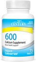 21. Century Calcium Supplement, 600 mg, 75 Tælling