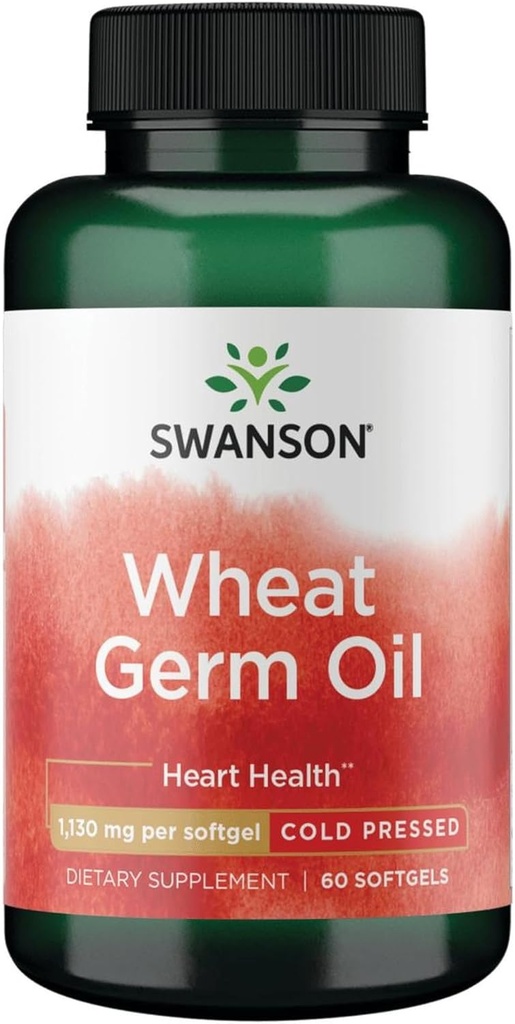 Swanson Cold- presset hvede Germ Oil 1130 Milligram 60 Sgels