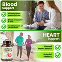 Heart Health Blood Pressure Support - Support Blood Pressure & Sund Cirkularitet Naturligvis med Hawthorn Berry & Hibiscus. Vitaminer piller for sund hypertension (BP) og sundt hjerte.
