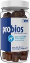 Probios til hunde bløde tygger, Probiotika til hunde, Dagligt tillæg for Gut sundhed, fordøjelse og immunforsvar, små racer, 4.23oz