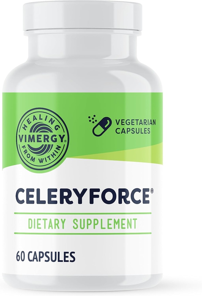 Vimergy Celeryforce - Nutrients and Aminoacids - Understøtter din Wellness Routine * - Kosher, Vegan & Gluten- Free - 60 kapsler