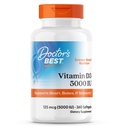 Doctor 's Best Vitamin D3 5.000 IE for sunde knogler, tænder, hjerte og immunforsvar, non-GMO, gluten- fri, soja fri, 360 greve (pakke med 1)