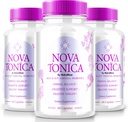 (3 Pack) NovaTonica kapsler, Nova Tonica til støtte naturligt sund og glødende hud, Ekstra stærk supplement til støtte hydrering, Skin- Enhancing Vitamin piller, Nova Tonic anmeldelser (180 kapsler)