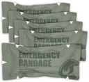 RHINO RESCUE 6 "Israel Style Emergency Bandage, Kompression Trauma Såret Klædning, Medicinsk Steril Vakuum Forseglet, Combat Taktisk Førstehjælp Kit IFAK forsyninger, 5 Greve
